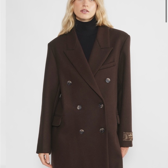 NWT Aritzia symphony coat S Bitter Brown - Picture 2 of 12
